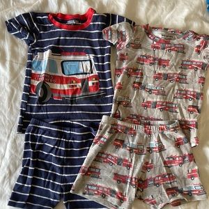 Mix and match firetruck pajamas